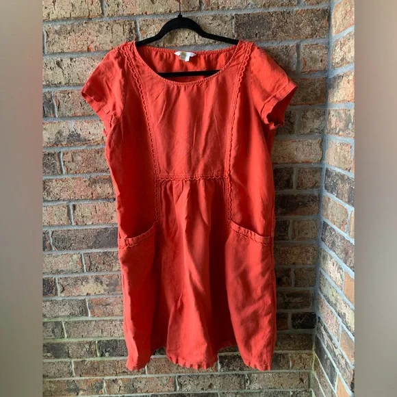 Boden red-orange dress - Picture 1 of 5